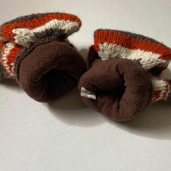 NWOT Felt Lined Wool Fingerless Mittens - Picture 3 of 4